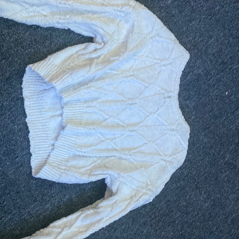 crop sweater white forever 21 small
